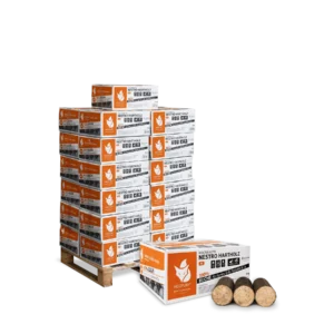Heizfuxx Holzbriketts Nestro Hartholz m 12kg x 25 Karton 300kg Palette